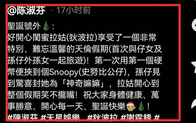 謝霆鋒帶全家遠(yuǎn)赴日本過圣誕！兒子罕見露面，繼父和母親十分恩愛